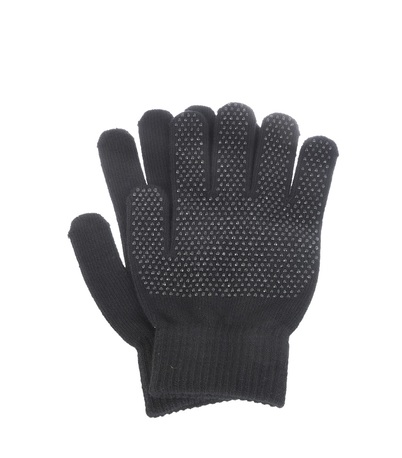 WAHLSTEN RIDVANTAR MED GUMMINOPPOR. MAGIC GLOVES- SVART